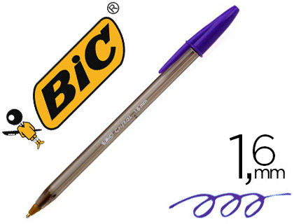 Bolígrafo Bic Cristal Fun tinta morada